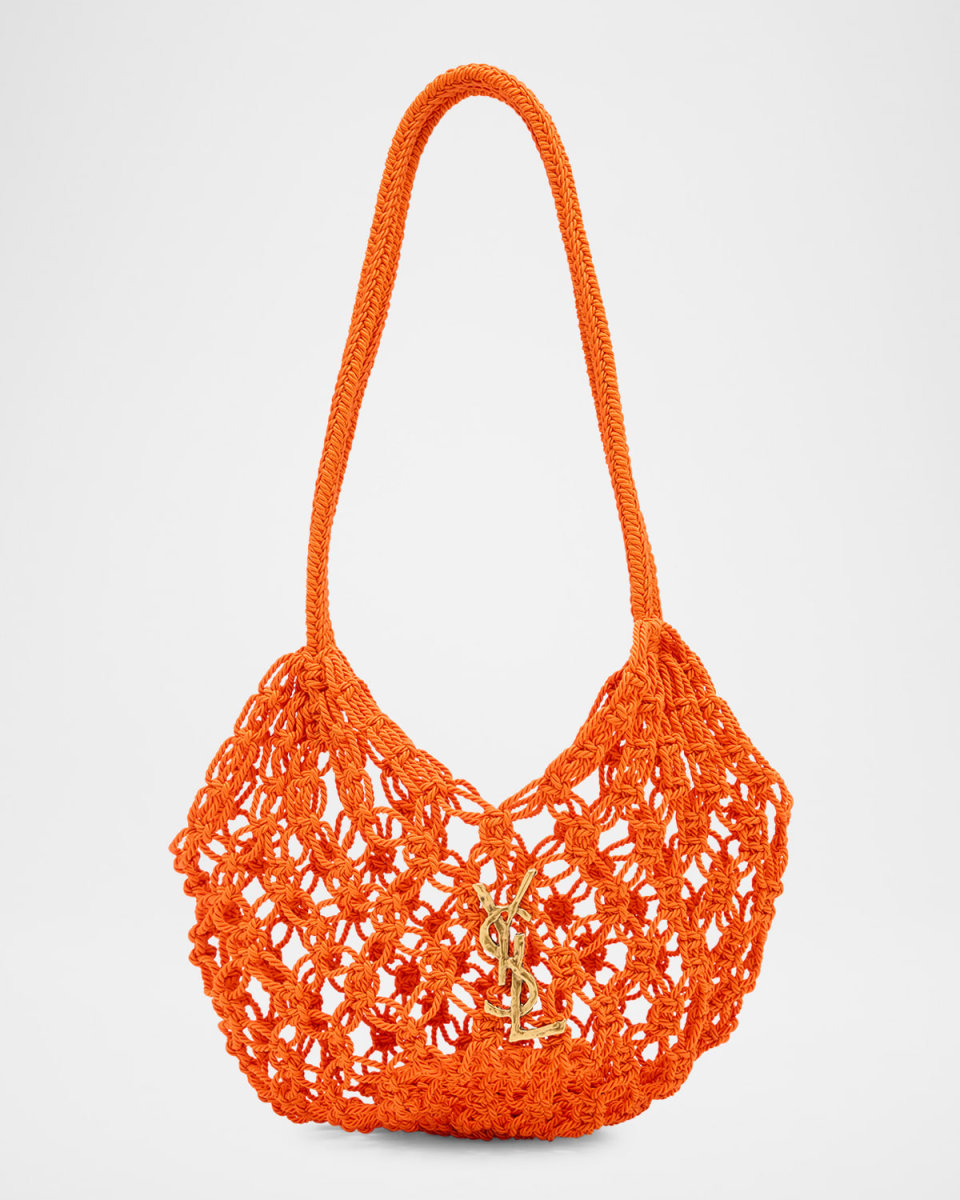Small YSL Crochet Shopper Tote Bag